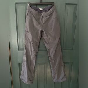 L.L. Bean Fleece Lined Hiking Trail Gray Pants sz 6